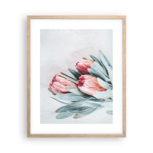 Poszter világos tölgy keretben - Szégyellve saját szépségüket - 40x50 cm