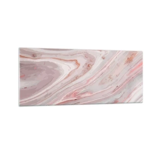 Üveg kép - Rózsaszín a folyadékban - 100x40 cm