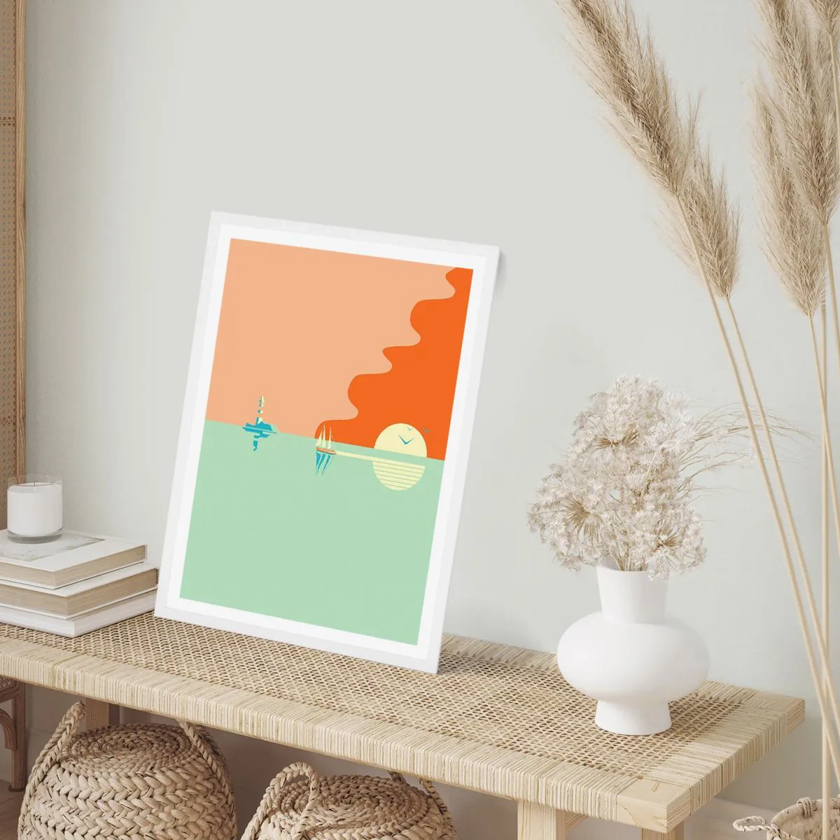 Poszter fekete keretben - Tökéletes tengeri tájkép - 40x50 cm