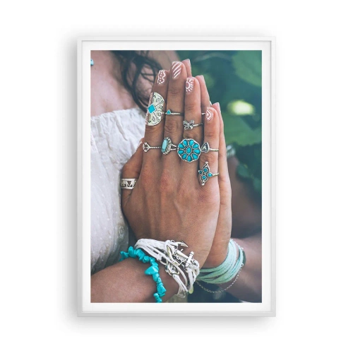 Poszter fekete keretben - Üdvözöljük a lét középpontjában - 70x100 cm