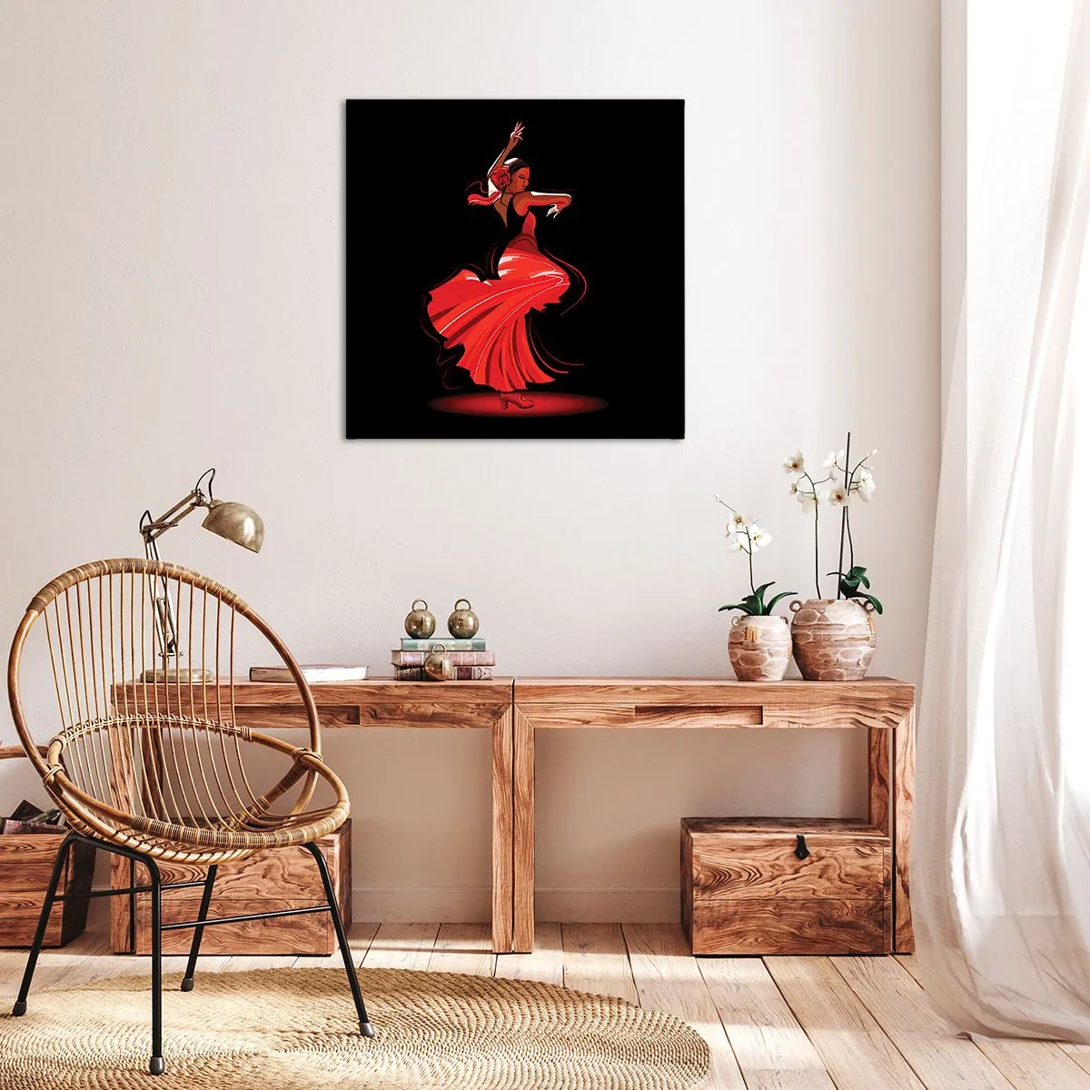 Vászonkép - A flamenco tüzes szelleme - 40x40 cm