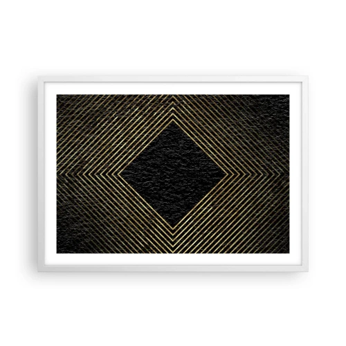Poszter fekete keretben - Geometria glamour stílusban - 70x50 cm