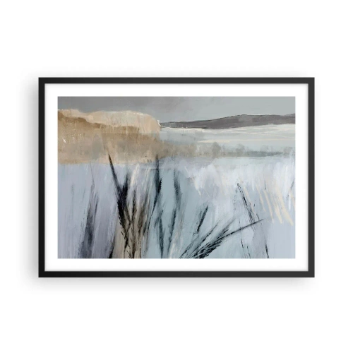 Poszter fehér keretben - Téli mezők - 70x50 cm