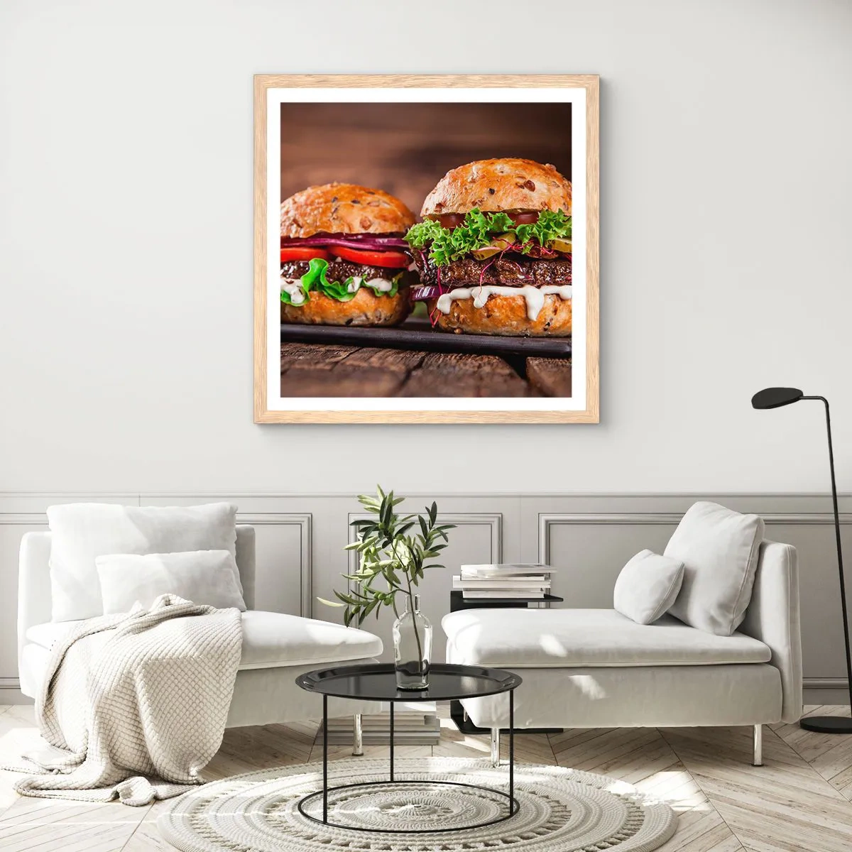 Poszter világos tölgy keretben - American dream - 30x30 cm