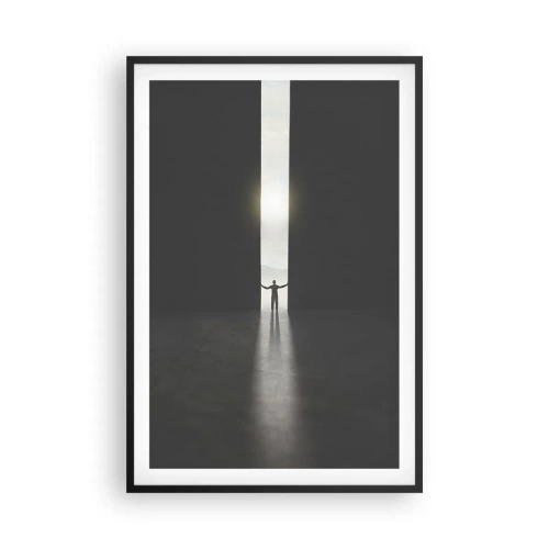 Poszter fehér keretben - Egy lépés a fényes jövő felé - 61x91 cm