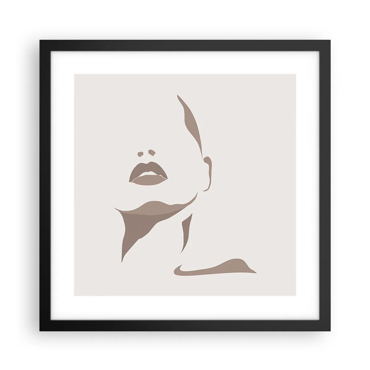 Poszter fehér keretben -  Fényből és árnyékból létrehozott - 40x40 cm