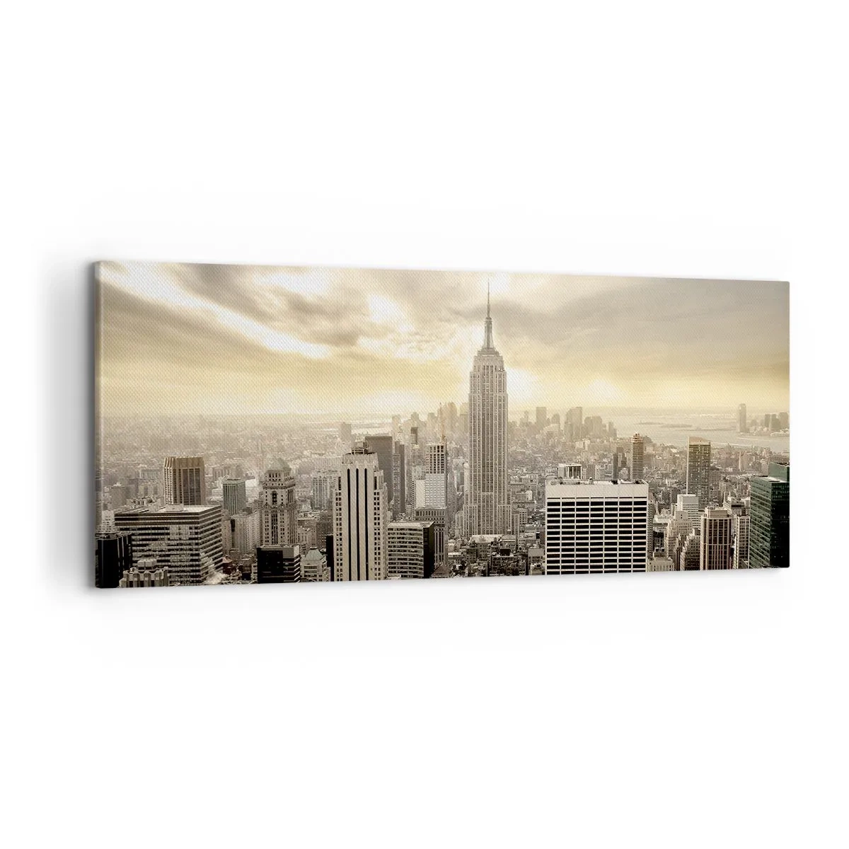 Vászonkép - Szürkéből szőtt New York - 100x40 cm