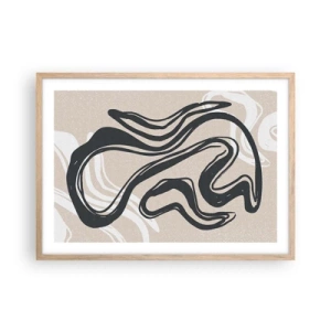 Poszter világos tölgy keretben - Megsokszorozott kifejezés - 70x50 cm