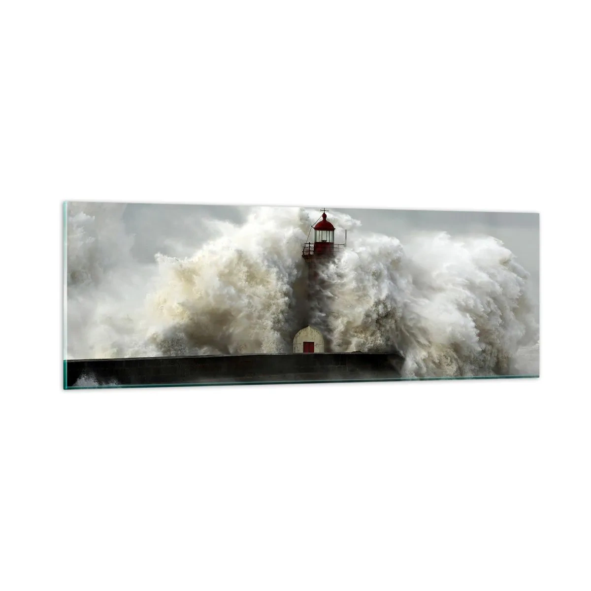 Üveg kép - Az óceán haragja - 90x30 cm