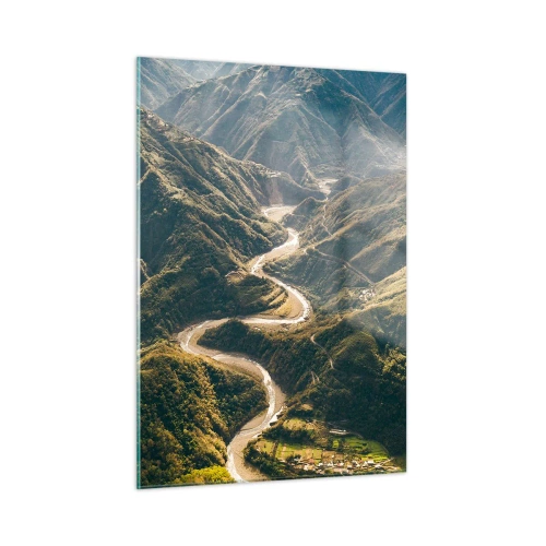 Üveg kép - A hegyek szívéből - 50x70 cm