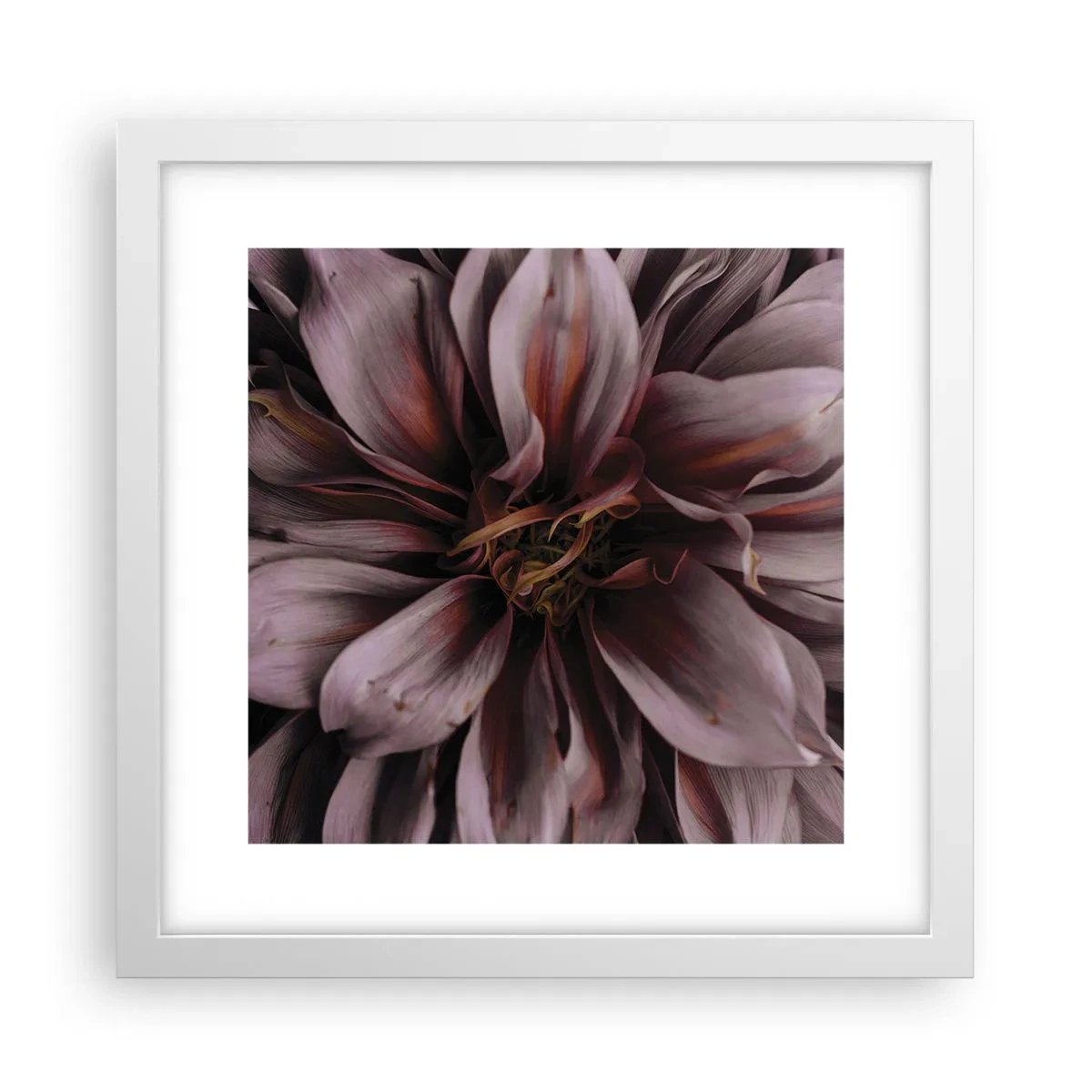 Poszter fekete keretben - Virágos szív - 30x30 cm