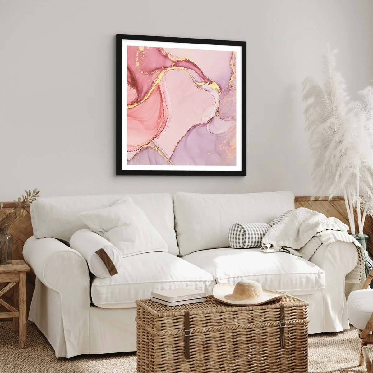 Poszter fehér keretben - A színek simogatása - 60x60 cm