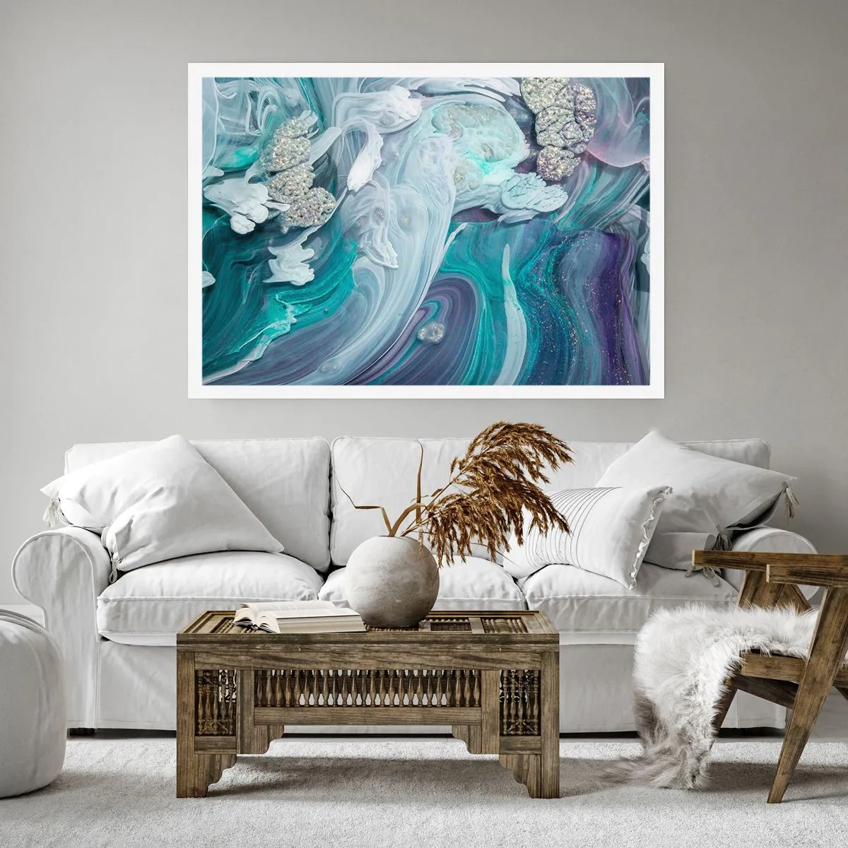 Poszter - Kék áramlatok - 70x50 cm