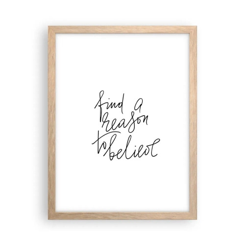 Poszter világos tölgy keretben - Ez lehetséges - 30x40 cm