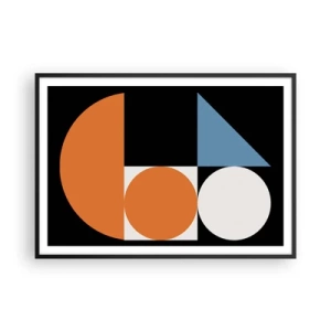 Poszter fehér keretben - Képletes rendszer - 100x70 cm