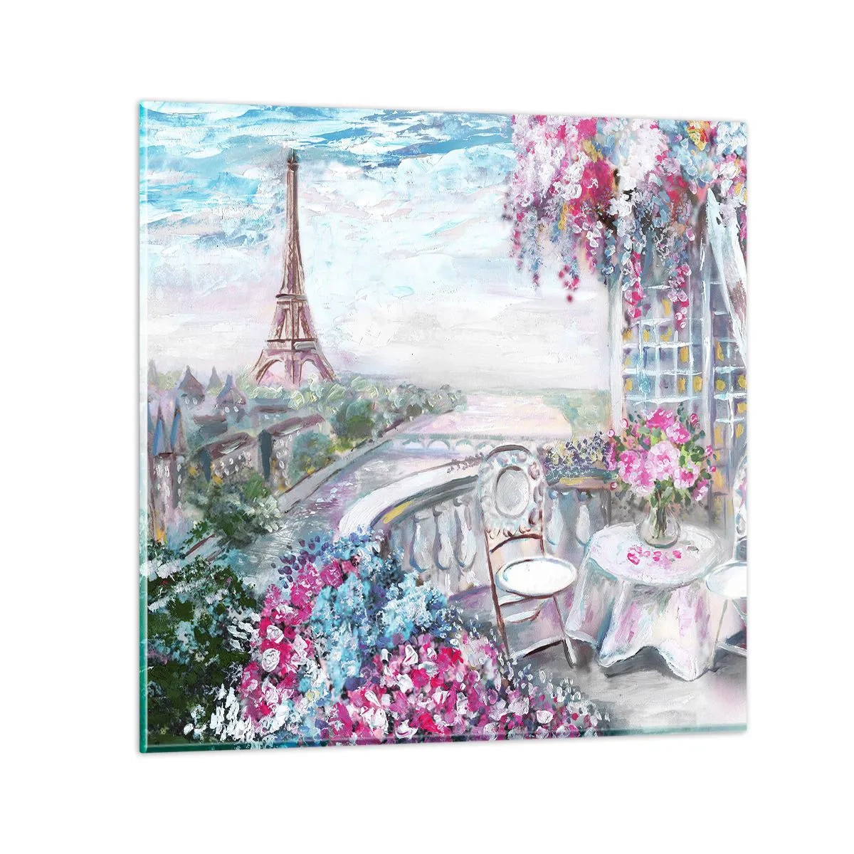 Üveg kép - Itt májusban a legszebb - 40x40 cm