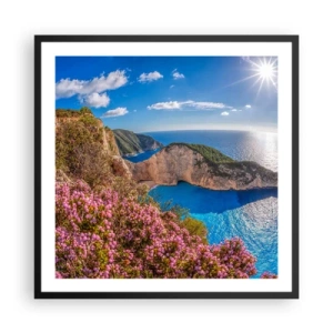 Poszter fehér keretben - Nagyszerű görög nyaralásom - 60x60 cm