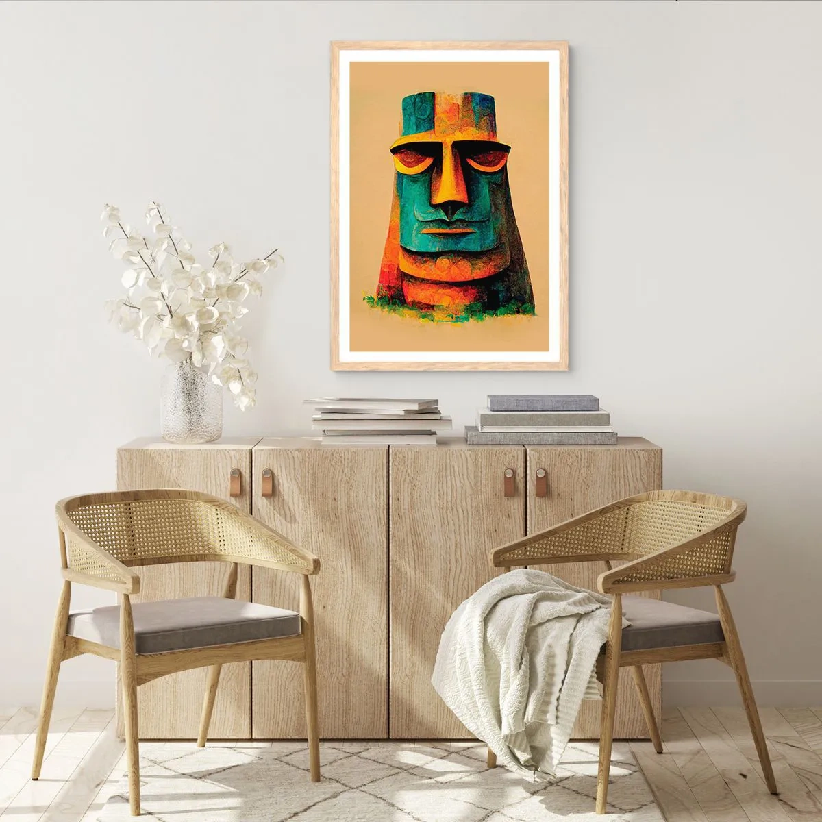 Poszter világos tölgy keretben - Szoborszerű és mégis szimpatikus - 50x70 cm