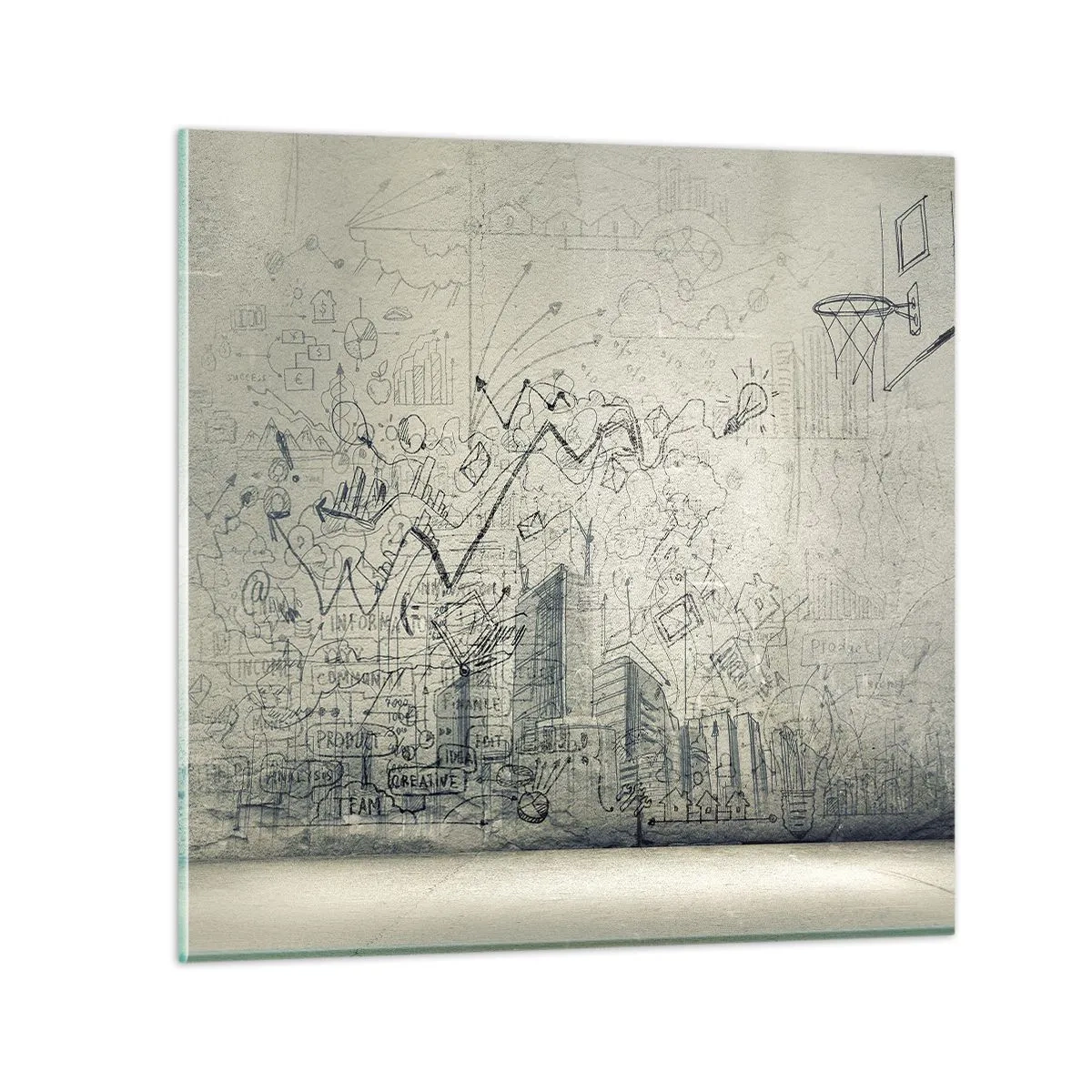 Üveg kép - A remek városi életem - 70x70 cm