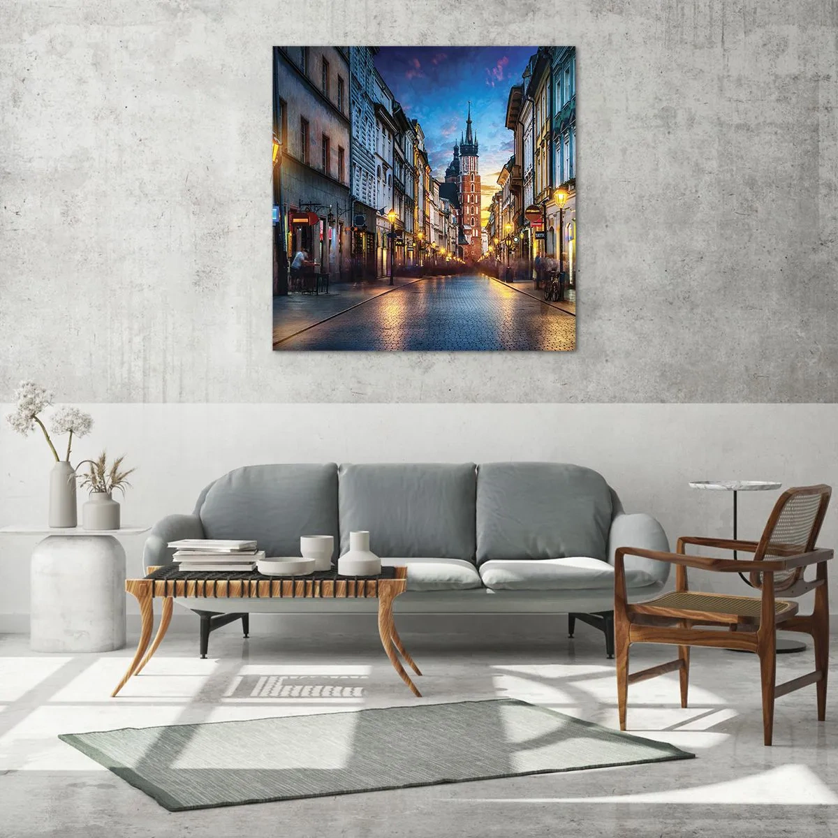 Üveg kép - Krakkó varázsa - 70x70 cm