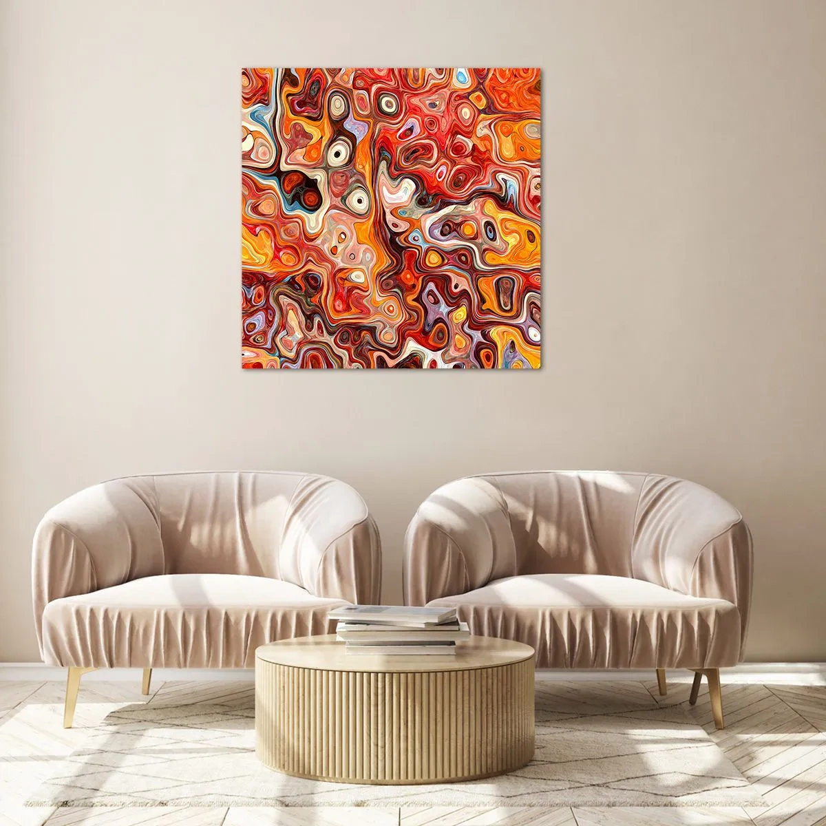 Üveg kép - Hogyha a diók a mézben olvadnának - 60x60 cm