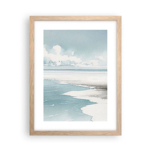 Poszter világos tölgy keretben - Szelíd dagály - 30x40 cm