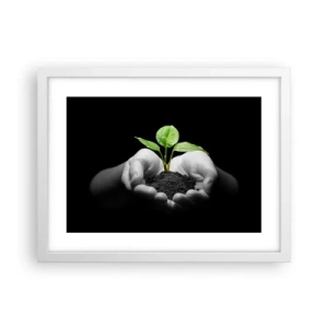 Poszter fekete keretben - Szeretem a természetet, védem azt - 40x30 cm