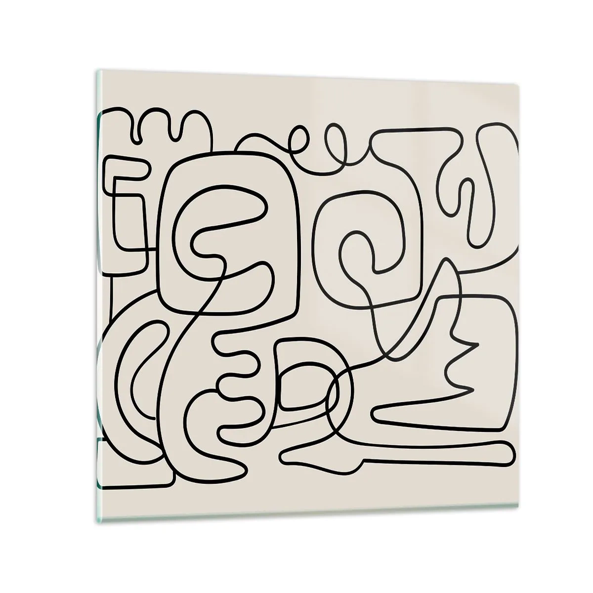 Üveg kép - A nyomonkövetésben - 50x50 cm