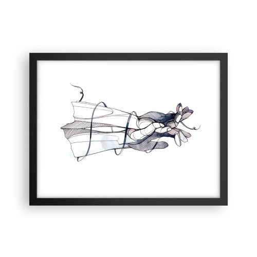 Poszter fehér keretben - Érintés tanulmányozása - 40x30 cm