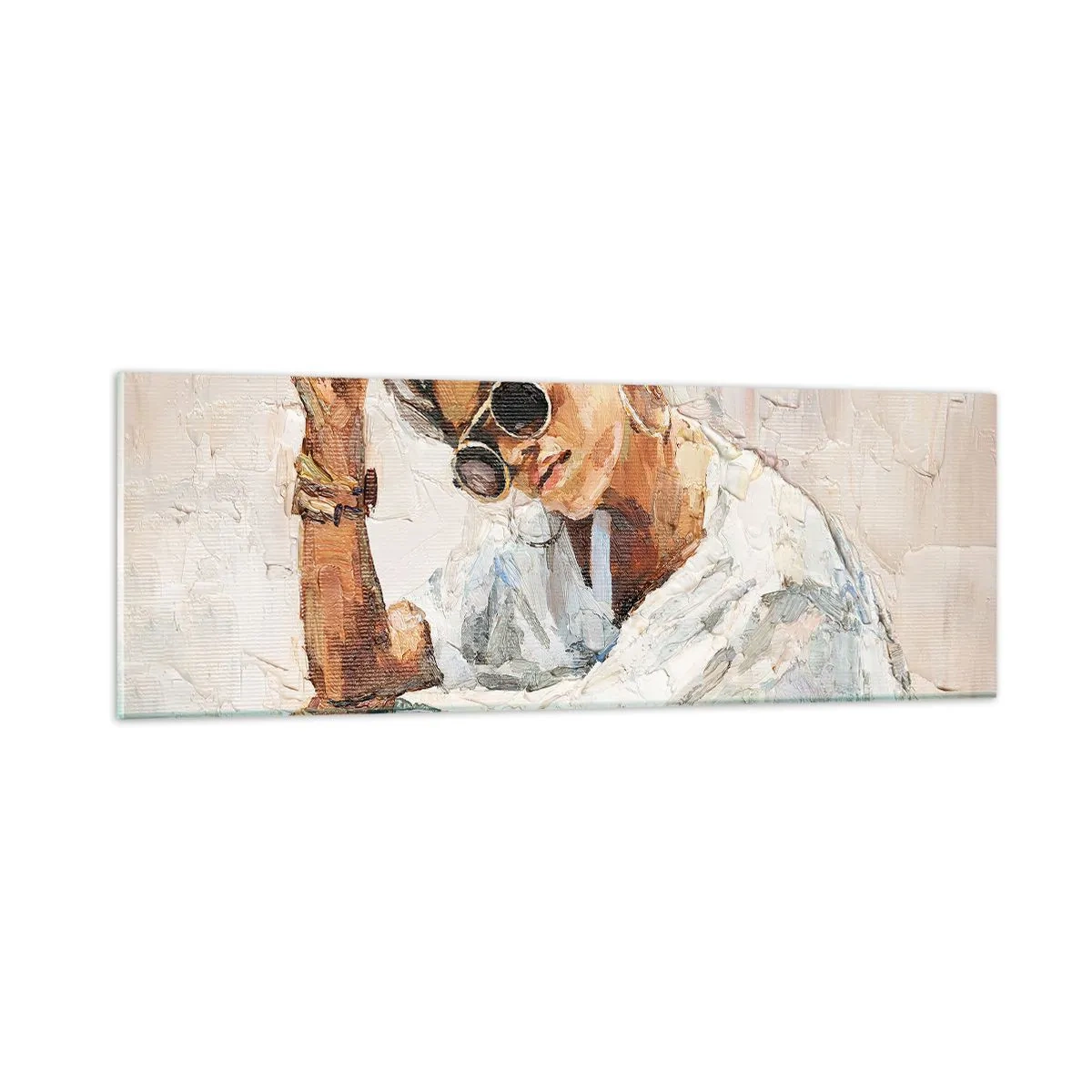 Üveg kép - Portré teljes napfényben - 90x30 cm