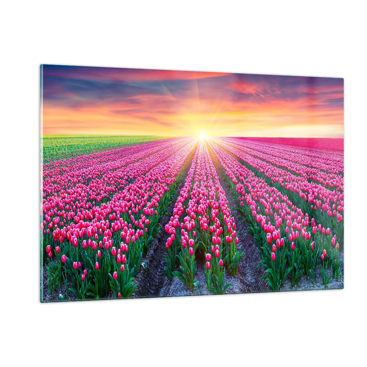 Üveg kép - Gyönyör farm - 120x80 cm