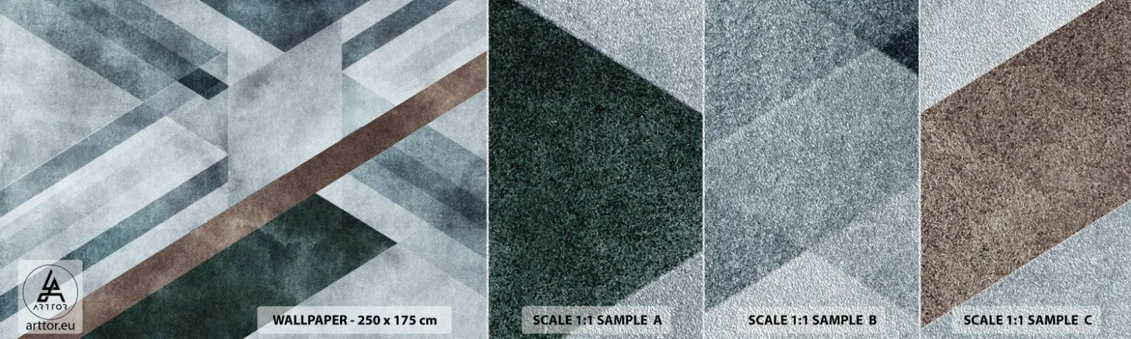 Fotótapéta Minta Premium Sand - A geometria kifinomult eleganciája - Vonalak, Geometria, Absztrakció - 100x30 cm