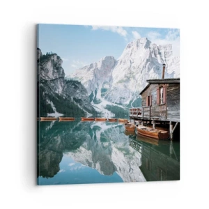 Vászonkép - Kristályos hegyi reggel - 60x60 cm