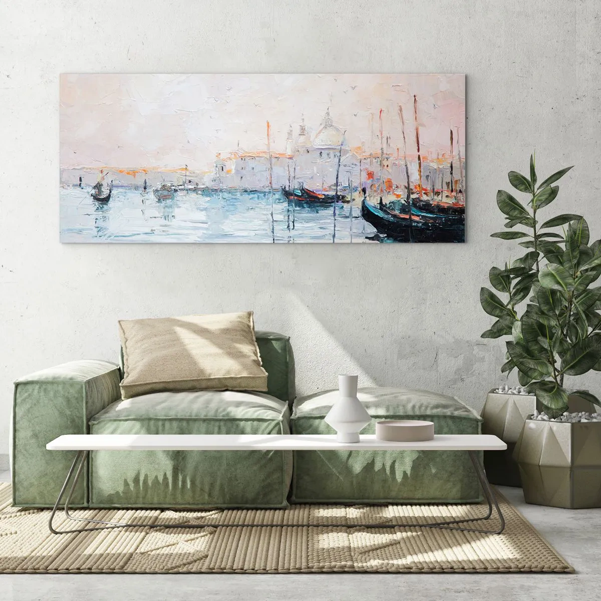 Üveg kép - A víz mögött, a köd mögött - 100x40 cm