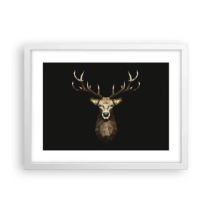 Poszter fekete keretben - Kubista szarvas - 40x30 cm