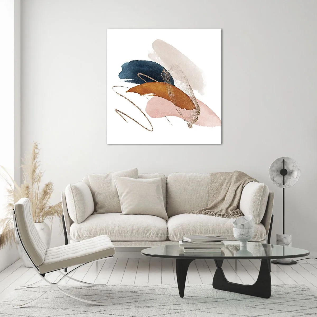 Üveg kép - Szárnyas kompozíció - 60x60 cm