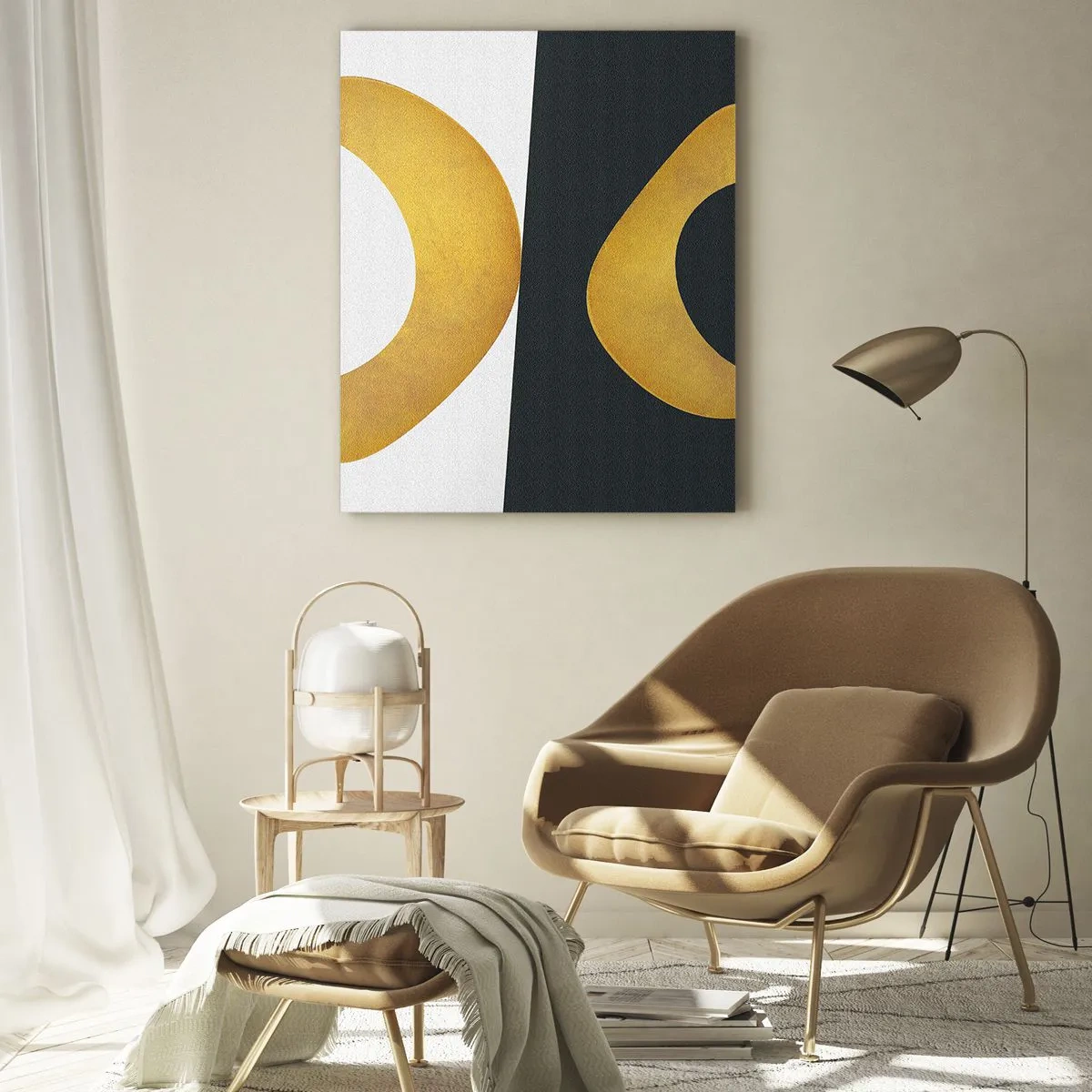 Üveg kép - Először is: arany - 80x120 cm