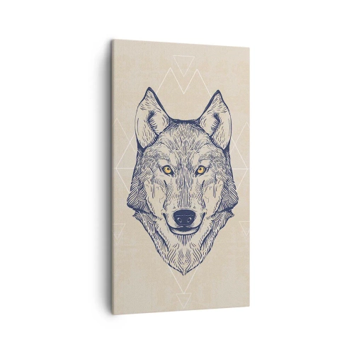 Vászonkép - Átható tekintetű alfa - 45x80 cm