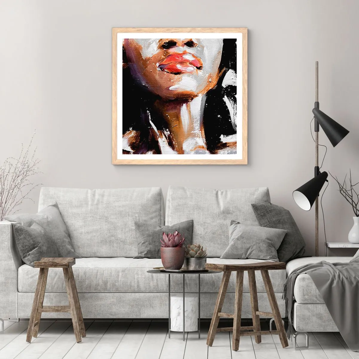 Poszter világos tölgy keretben - Büszkeség előítélet nélkül - 60x60 cm