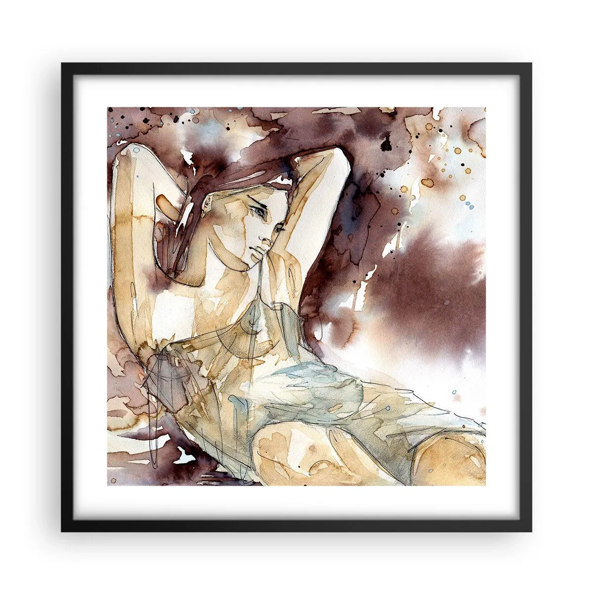 Poszter fehér keretben - Lila hangulatban - 50x50 cm
