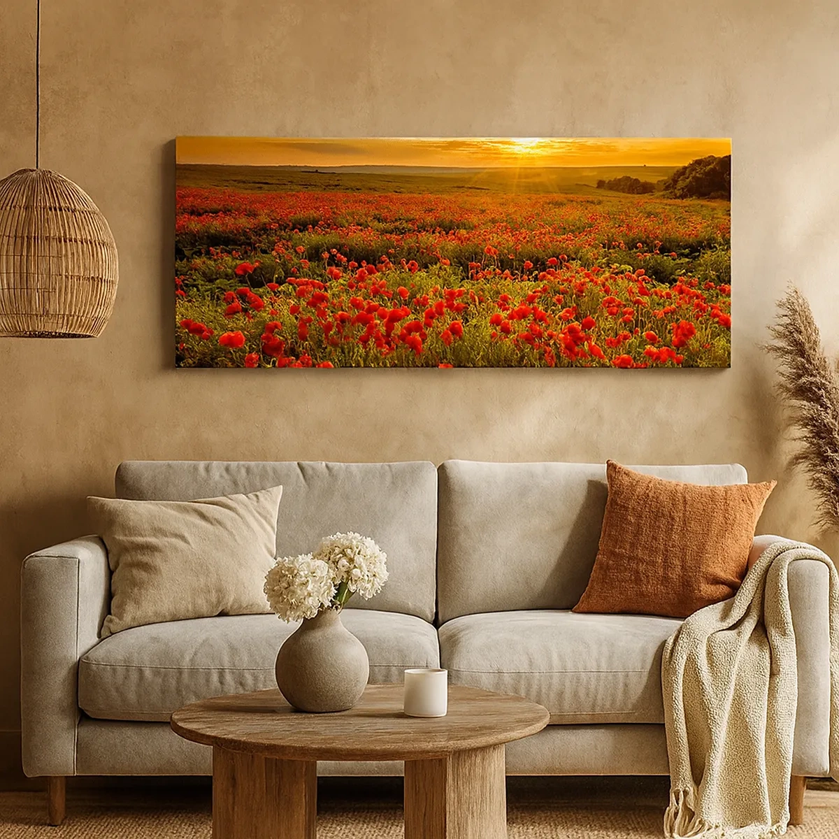 Vászonkép - Susogó rétek hullámai között, a virág özön között - 30x30 cm