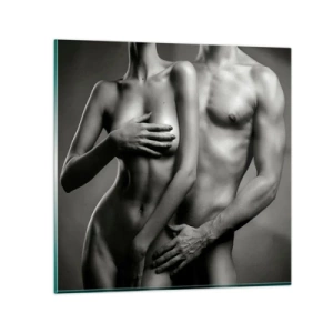 Üveg kép - Ádám és Éva - 50x50 cm