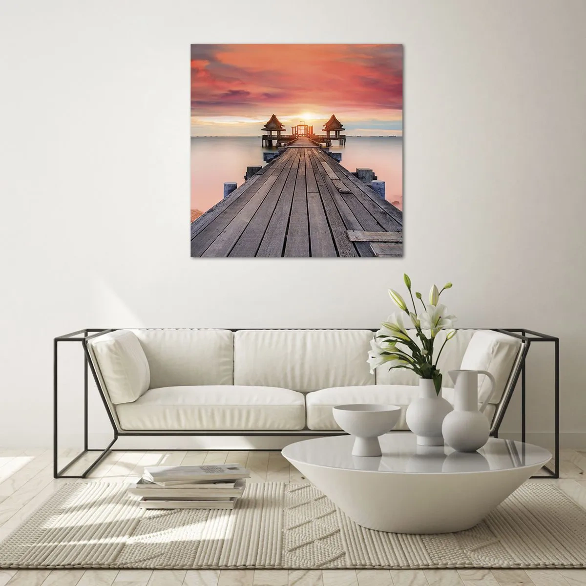 Üveg kép - Nyugat keleten - 70x70 cm