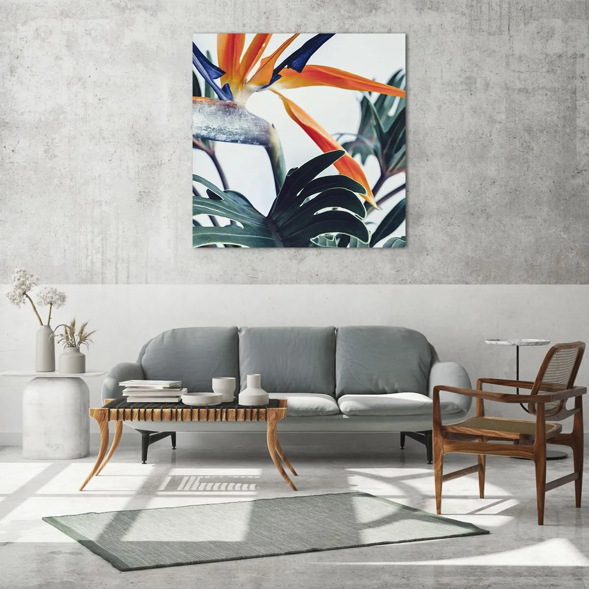 Üveg kép - Madárkalitka - 70x70 cm