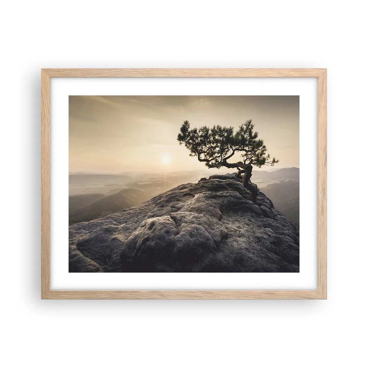 Poszter világos tölgy keretben - Az élet mindig győz - 50x40 cm