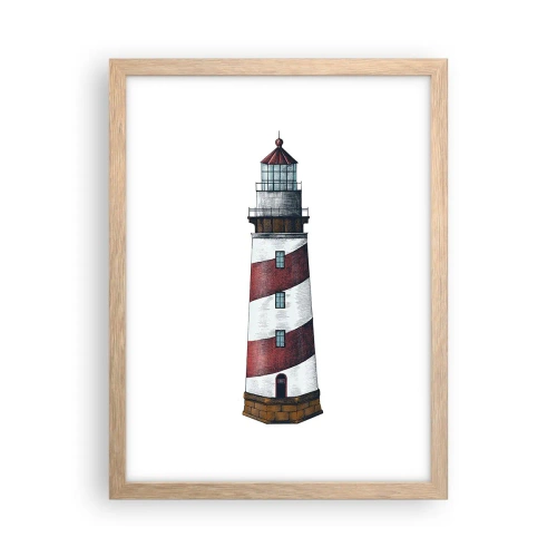 Poszter világos tölgy keretben - Mindig résen - 30x40 cm