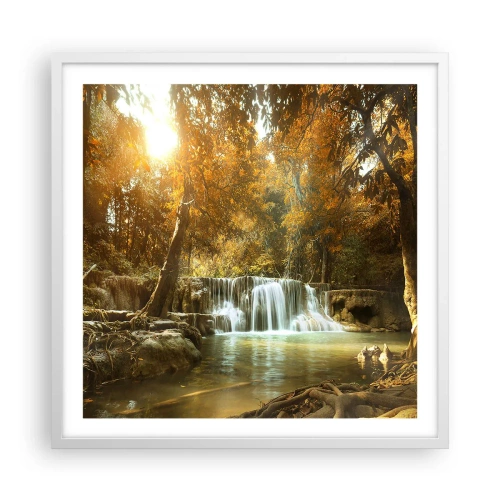 Poszter fekete keretben - Park kaszkád - 60x60 cm