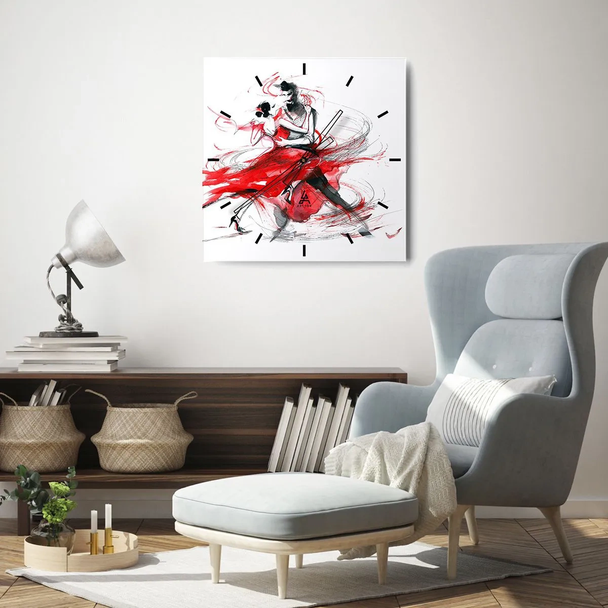 Falióra, Óra - Tango - a szenvedély ritmusa - 40x40 cm