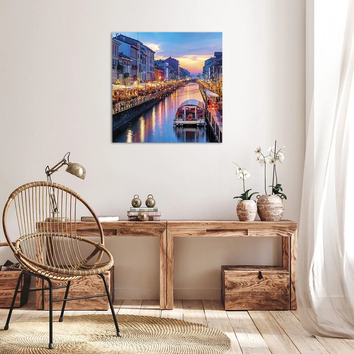 Vászonkép - Fény és öröm estéje - 40x40 cm