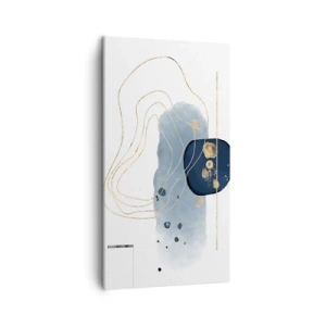 Vászonkép - Kékes-arany fantázia - 45x80 cm